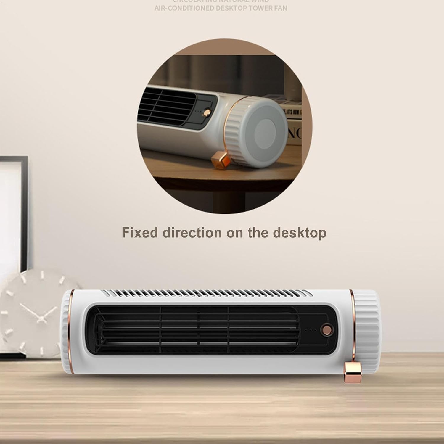 Mini Climatiseur Personnel - Ventilateur De Refroidissement Portable - Alimentation USB AC - 3 Vitesses - Tête Oscillante - Mini Climatiseur Pour Chambre à Coucher Et Voiture