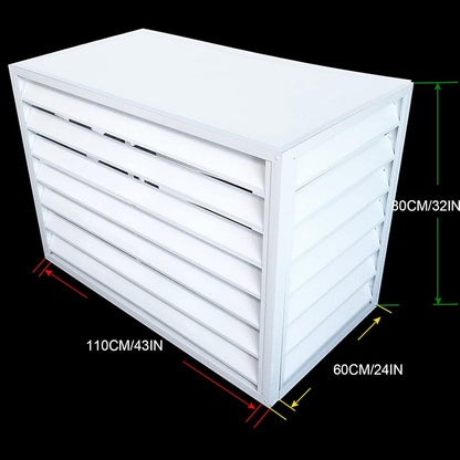 GENERIC Housse Décorative En Aluminium Pour Climatiseur - Clôture De Pompe à Chaleur Extérieure - Protection élégante - Résistante Aux Intempéries