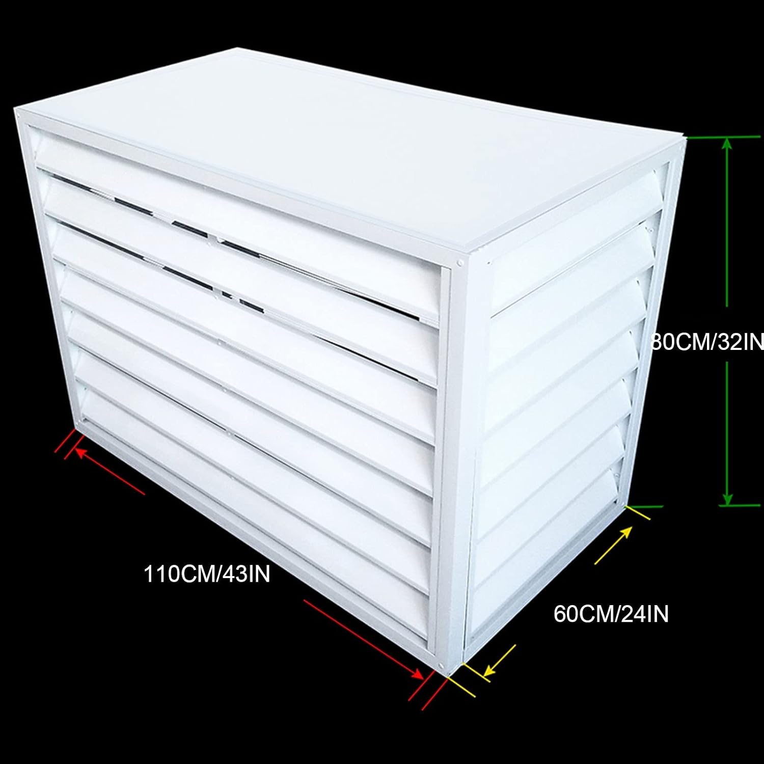 GENERIC Housse De Protection En Aluminium Pour Climatiseur Extérieur, Protection Contre Les Intempéries, Cachette élégante Pour Climatiseurs