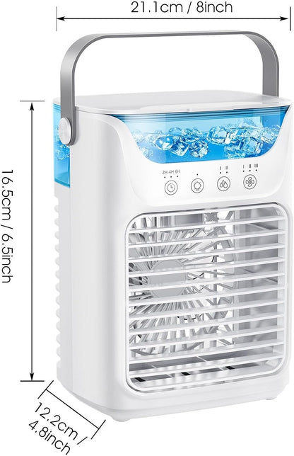 GENERIC Refroidisseur D'air Portable – Tundra Freeze Avec 3 Vitesses De Vent, 7 Lumières LED, Réservoir D'eau De 700 Ml Pour La Maison, Le Bureau Et La Chambre à Coucher