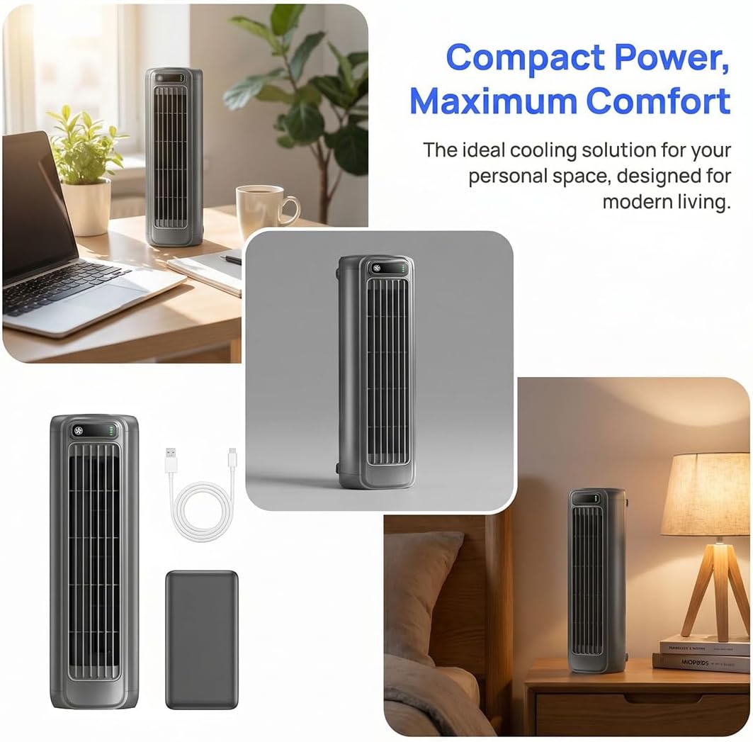  Jiuberry Cooling Ace, Climatiseur Portable Epicooler, Climatiseur Portable Quiet Cooling Ace à 3 Vitesses, Chargement USB-C, Gain De Place Mural, Pour Une Utilisation Intérieure Dans (D)