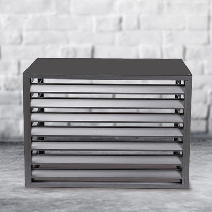  Cache Climatiseur Exterieur Aluminium， Couverture De Climatisation Extérieure， Cache Climatiseur， Étanche À La Poussière Et À L'eau ， Convient Aux Unites De Climatization Externes ( Color : Gray Flat