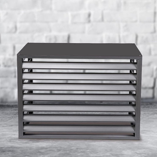  Cache Climatiseur Exterieur Aluminium， Couverture De Climatisation Extérieure， Cache Climatiseur， Étanche À La Poussière Et À L'eau ， Convient Aux Unites De Climatization Externes ( Color : Gray Flat