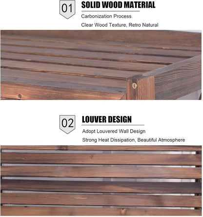 GENERIC Housse En Bois Massif Pour Climatiseur - Écran De Protection En Bois Pour Pompe à Chaleur - Volet Décoratif Et Poubelle - Support De Fleurs Polyvalent Et Grille De Protection