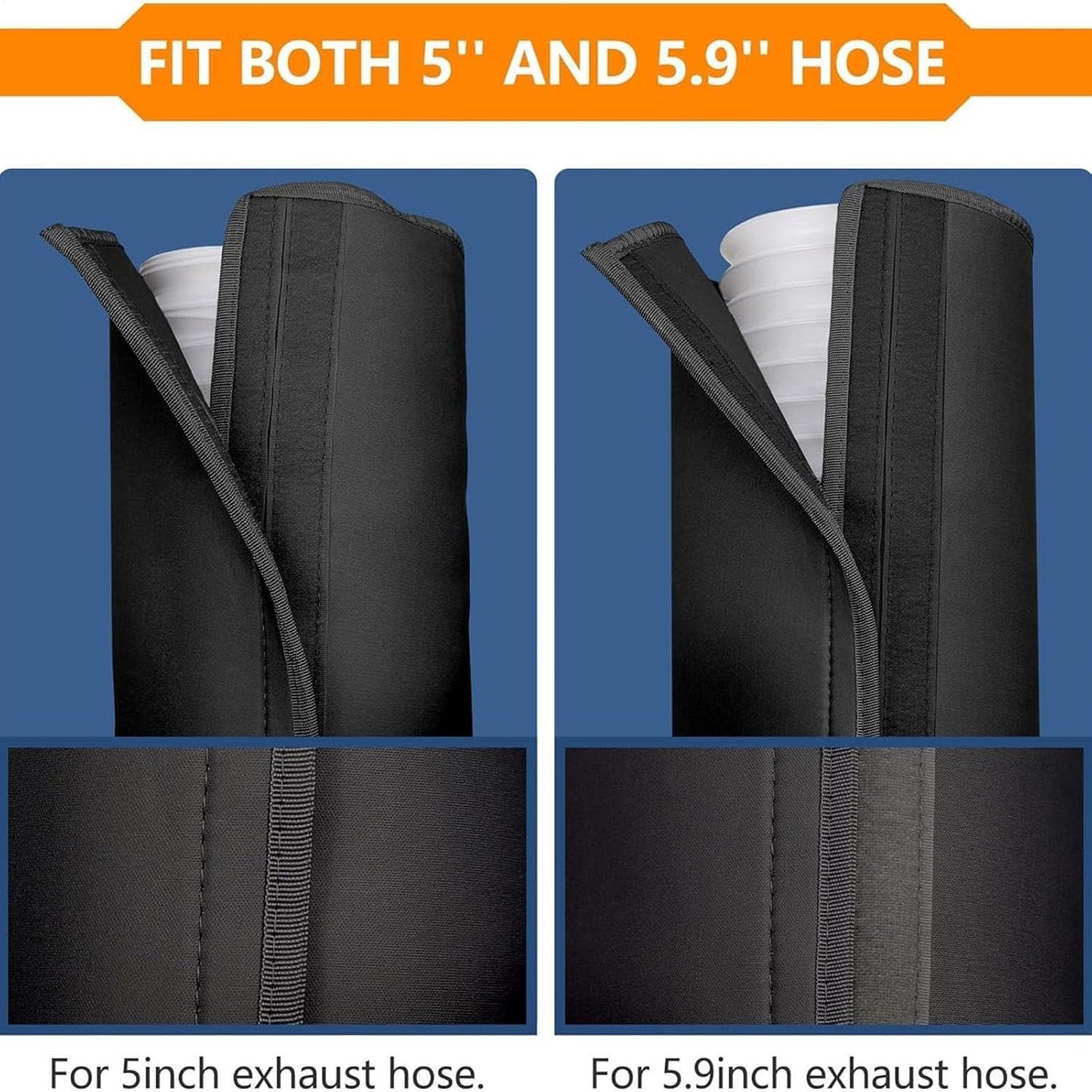  150 CM Manchon Isolant Universel Pour Gaine De Climatiseur Mobile | Manchon D'isolation Pour Tuyau De Climatiseur Mobile, Housse Isolante Pour Tuyau De Climatisation, 3 Sangles, Pour 12,7/15 CM