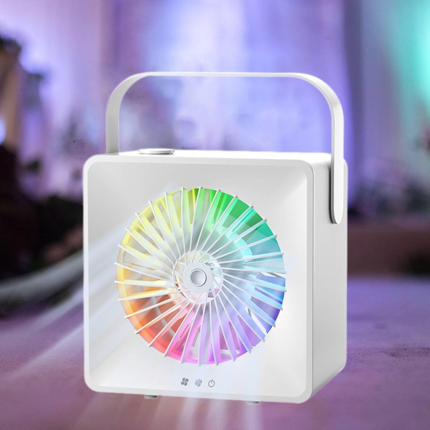  Milageto Climatiseur Et Portable, Silencieux, 5 Ventilation, Ventilateur Rafraîchissant Personnel Pour Petites Pièces Et Bureau.