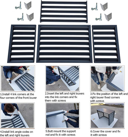  Housse De Protection Pour Climatiseur Extérieur - Anti-vol - Protection Contre Les Intempéries - Pour Climatiseurs Extérieurs