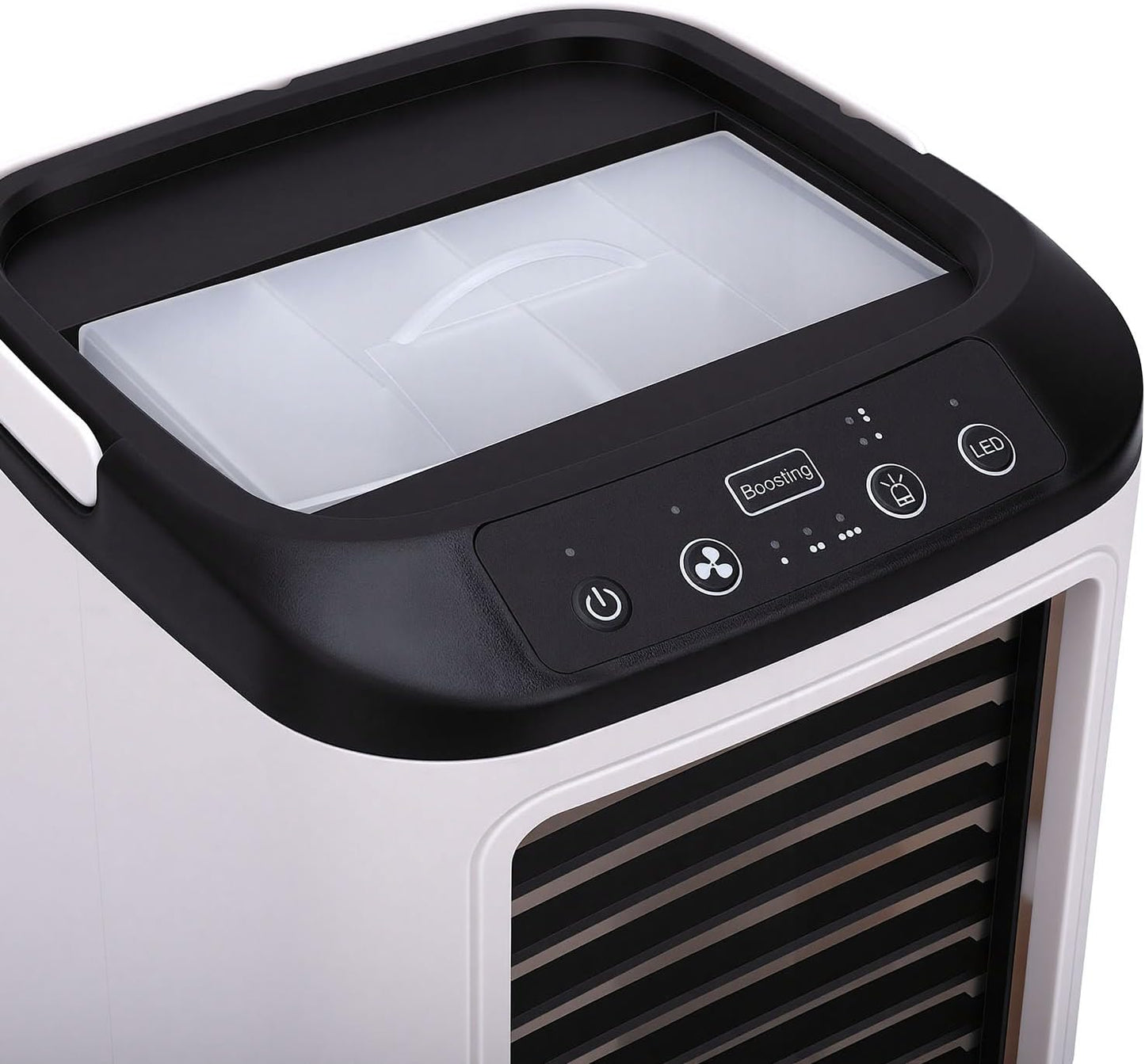  Asixxsix Climatiseur Portable, Mini Ventilateur De Refroidissement Par Brumisation Avec 3 Vitesses, 2 Modes De Brume, Réservoir étanche De 900 Ml, Glacière Amovible, Pour La Maison, Le