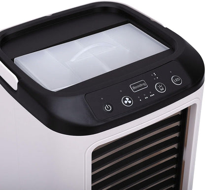  Asixxsix Climatiseur Portable, Mini Ventilateur De Refroidissement Par Brumisation Avec 3 Vitesses, 2 Modes De Brume, Réservoir étanche De 900 Ml, Glacière Amovible, Pour La Maison, Le