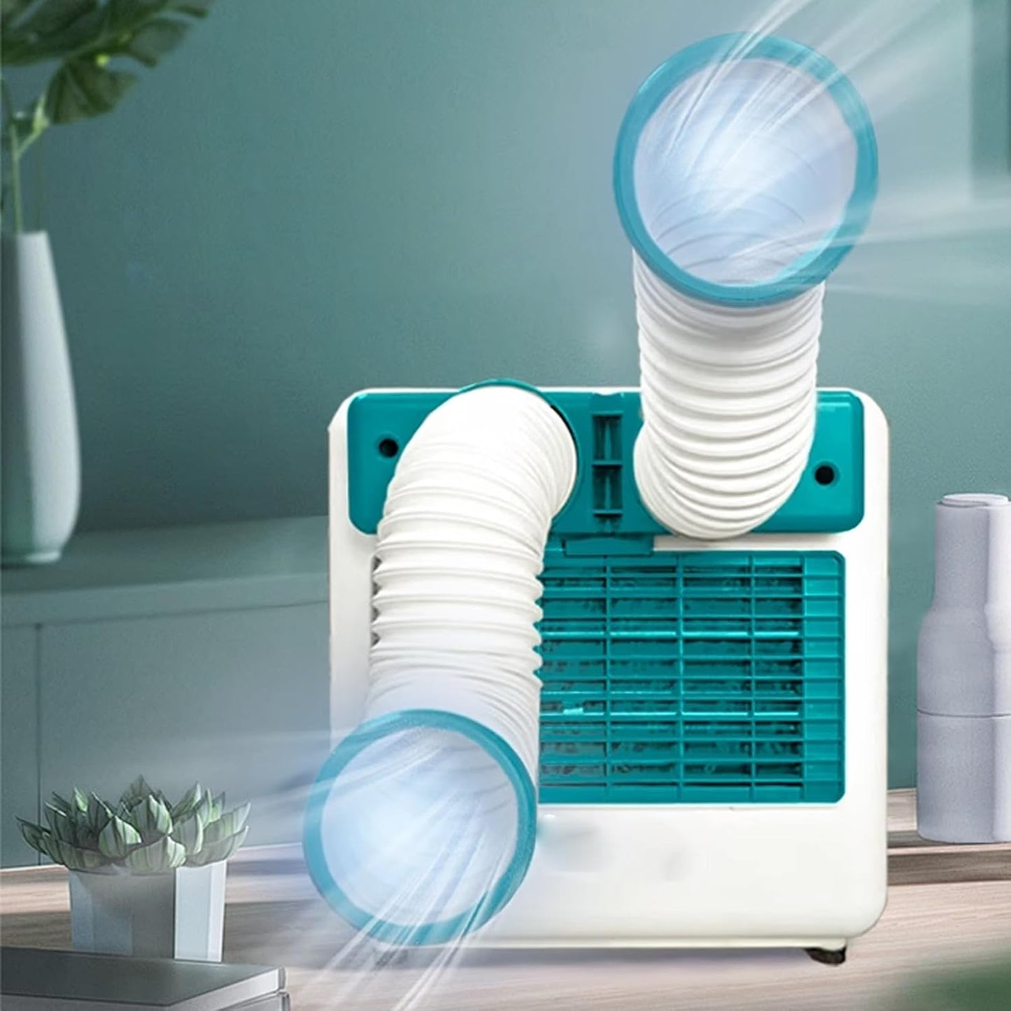 GENERIC Climatiseur Mobile Avec Evacuation 3800 Btu Refroidisseur D'air Faible Consommation D'énergie 2 Vitesses De Ventilation Avec Écran Tactile Et Télécommande
