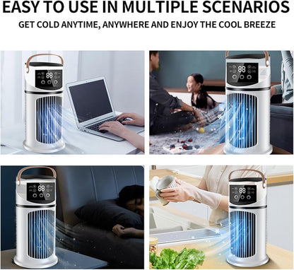 GENERIC Ventilateur AC Portable | Souffleur D'air Par évaporation | Unité AC évaporative Ventilateur Personnel Pour Bureau, Voiture, Chambre à Coucher, Bureau, Camping, Tente, Dortoir