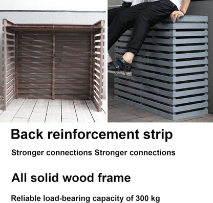 GENERIC Bonsai Design Housse En Bois Pour Climatiseur – Protection Pour Unité Extérieure | Cadre AC élégant Pour Différents Réglages | Solution Résistante Aux Intempéries Et élégante
