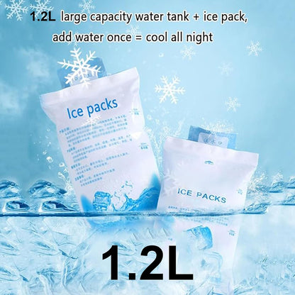 GENERIC Climatiseur Portable 3-IN-1 Refroidisseur D'air évaporatif W/1.2L Réservoir 4 Modes Et 3 Vitesses 7H Minuterie Ice Packs Télécommande Pour La Maison De Chambre à Coucher Pas De Tuyau Besoin Ventilateu