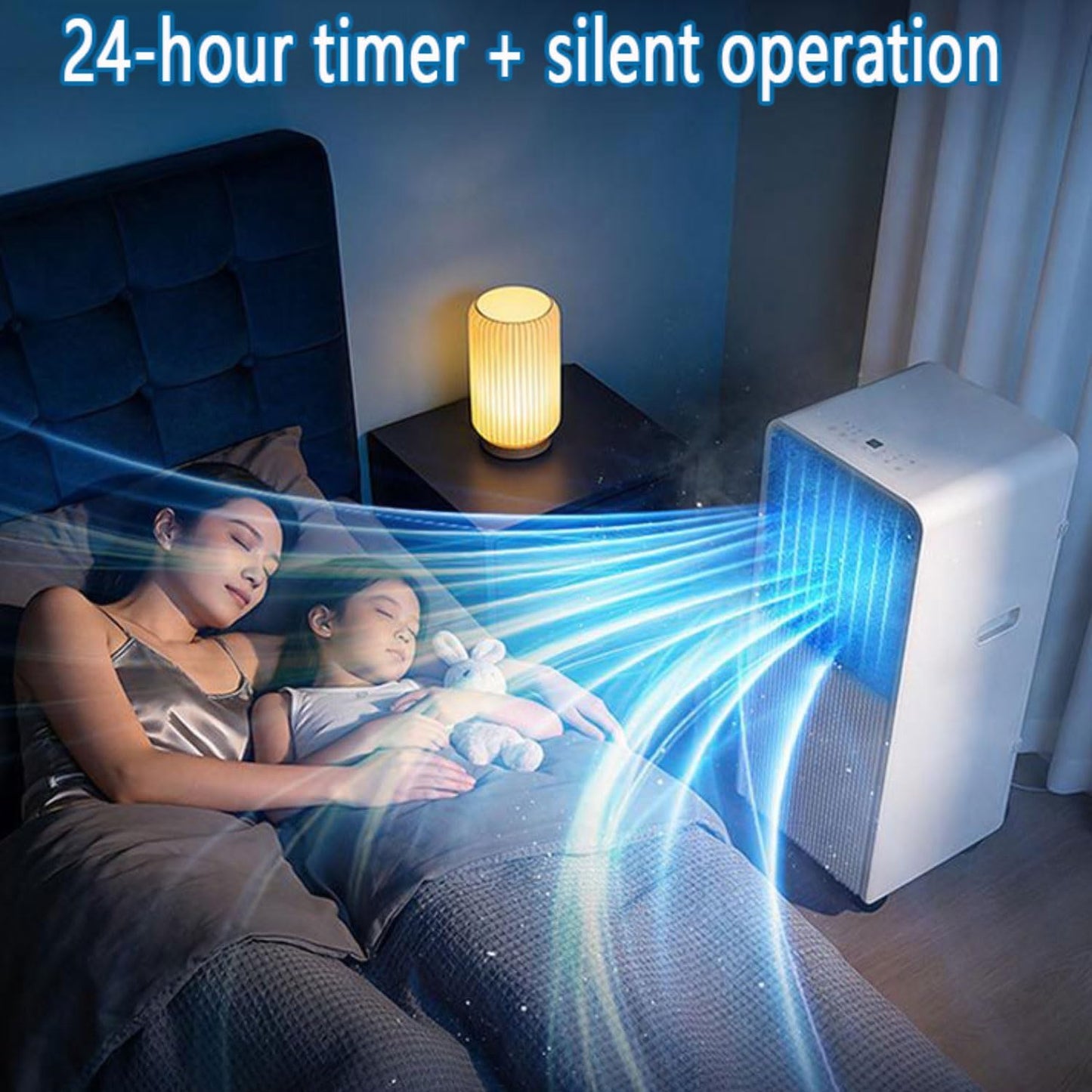  Climatiseur Portable Unité Intelligente Intelligente Avec Déshumidificateur Cool Et Modes De Ventilateur Couvre Les Chambres Jusqu'à 300sq.ft Unité De Refroidissement Portable AC Avec Télécommande 24h