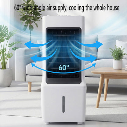 GENERIC Refroidisseur évaporatif Portable Avec Réservoir De 12L, Humidificateur Silencieux Avec 60° Pivotant, Climatisation à économie D'énergie Pour Chambres Et Bureau, Refroidissement Sans Tube
