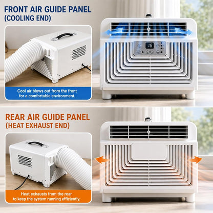  Climatiseur Mobile Pour Camion, Bateau Et Camping-Car, Petit Climatiseur Portable à Compresseur Avec Modes Refroidissement, Déshumidification, Ventilation Et Télécommande