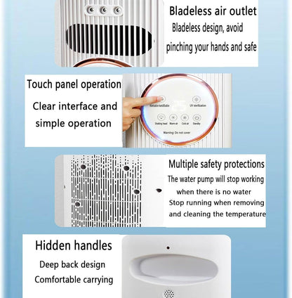 GENERIC Refroidisseur D'air évaporatif Portable Avec Télécommande, 4 Modes, 3 Vitesses, Affichage LED, Minuterie 12 H, Arrêt Automatique, Réservoir De 1,2 L, Ventilateur De Refroidissement Silencieux Sans