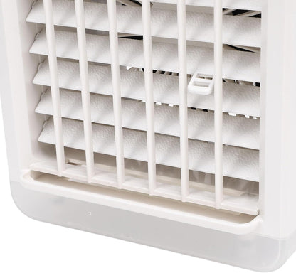  Climatiseur Portable 4 En 1, Refroidisseur D'air Par évaporation De 700 Ml, Mini Ventilateur De Refroidissement De Bureau Avec Minuterie Pour Le Bureau Et La Maison