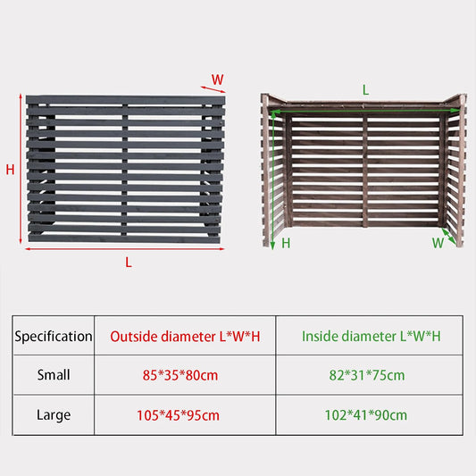  Housse De Protection Robuste Pour Climatiseur Extérieur En Bois, Bouclier De Climatisation Intérieur, Clôture D'intimité Pour Unités De Climatisation Dissimulées