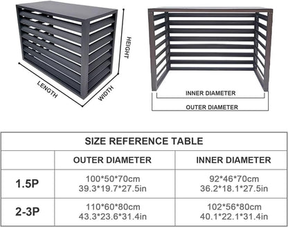 GENERIC Housse En Aluminium De Qualité Supérieure Pour Climatiseur – Protection Résistante Aux Intempéries Pour Pompes à Chaleur – Réduction Du Bruit Et élégante (blanc 100 X 50 X 70 Cm)
