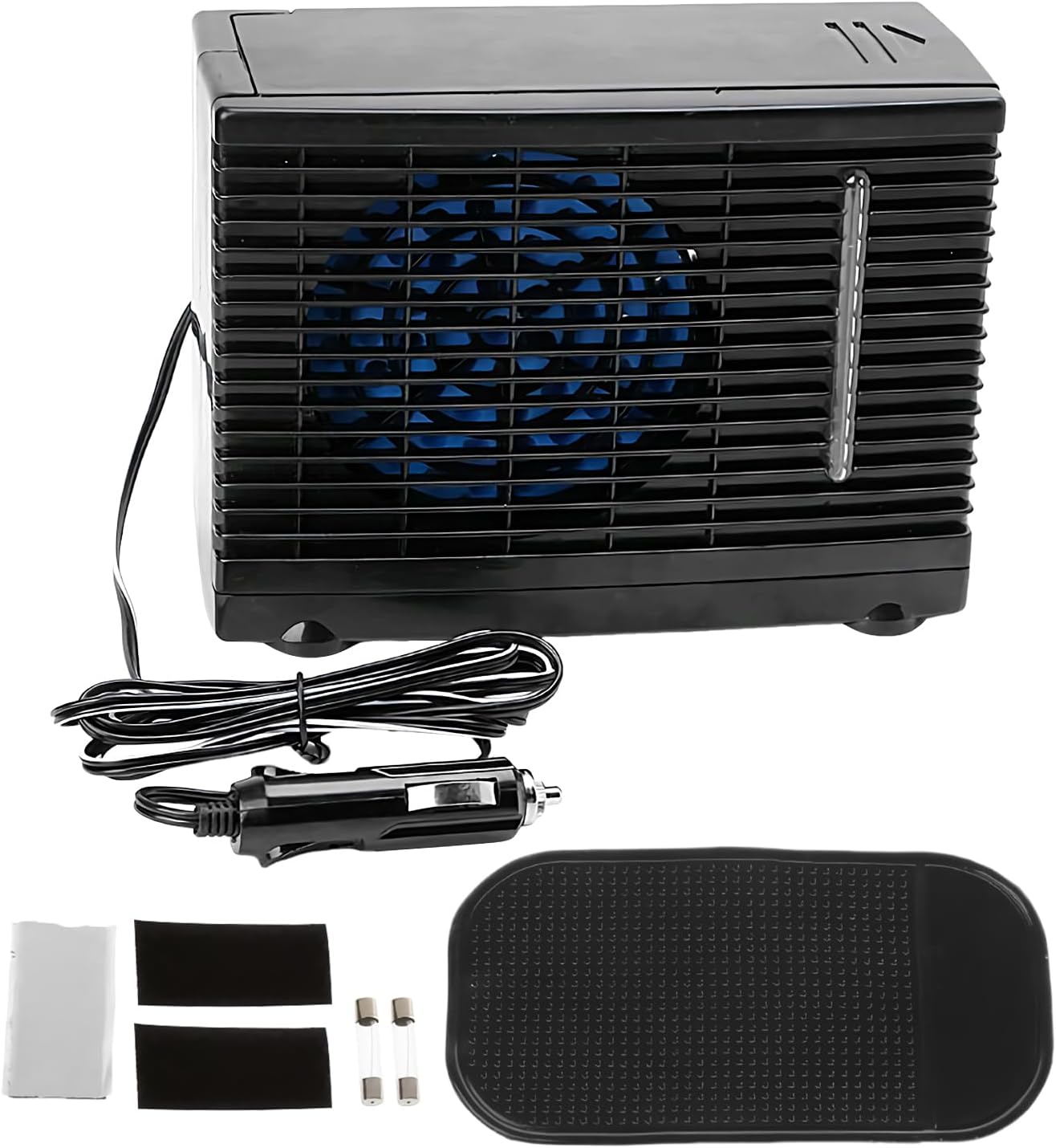 Genérico Ventilateur D'air De Voiture - Refroidisseur évaporatif En PP 12 V, Ventilateur D'air Pour Véhicule, Réservoir D'eau Portable, Machine Adhésive Pour Tableau De Bord | Sistem