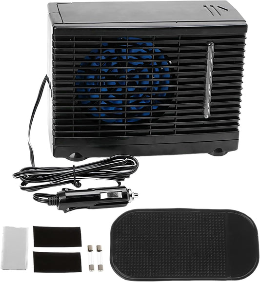 Genérico Ventilateur D'air De Voiture - Refroidisseur évaporatif En PP 12 V, Ventilateur D'air Pour Véhicule, Réservoir D'eau Portable, Machine Adhésive Pour Tableau De Bord | Sistem