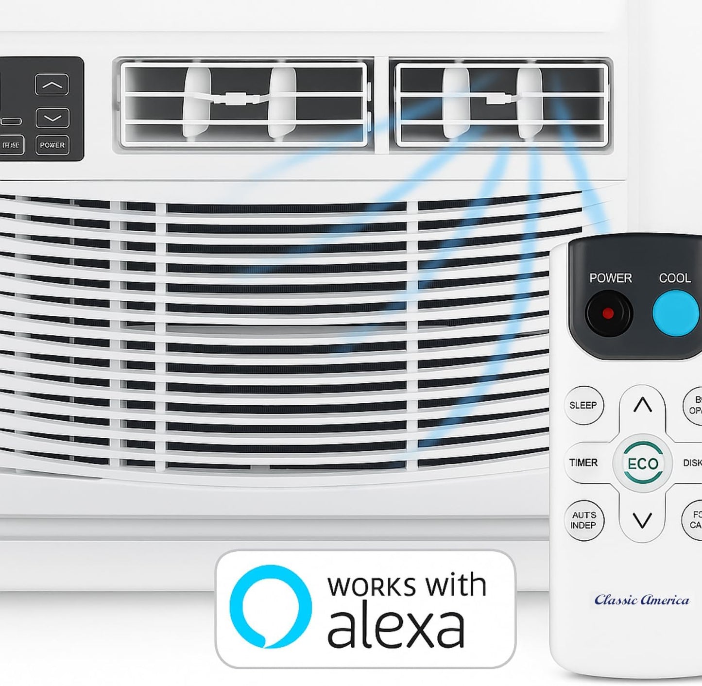  Classic America Climatiseurs Compatibles WiFi, Alexa Ready, économie D'énergie, Montés Sur Fenêtre (8000 BTU 12 CEER 120 VAC), Certification Energy Star, Blanc