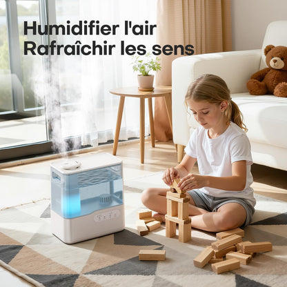  AROEVE Humidificateur D'Air Chambre 5L, Ultrasonique Top-Fill Brume Froide Avec Diffuseur Aromes, Lumière D'Ambiance 7 Couleurs, Minuterie, 36H/25dB Silencieux Pour Maison, Bureau, Bébé, Plantes