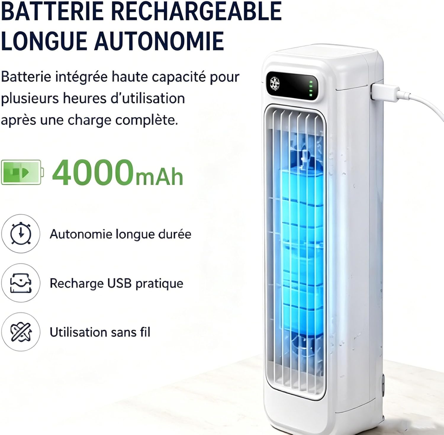  Climatiseur Mural Sans Évacuation – Climatiseur Mobile Portable Froid & Chaud, Climatiseur Portable Mural Ultra Silencieux Avec Télécommande, Minuterie 8H Pour Maison, Bureau (Flower*2)