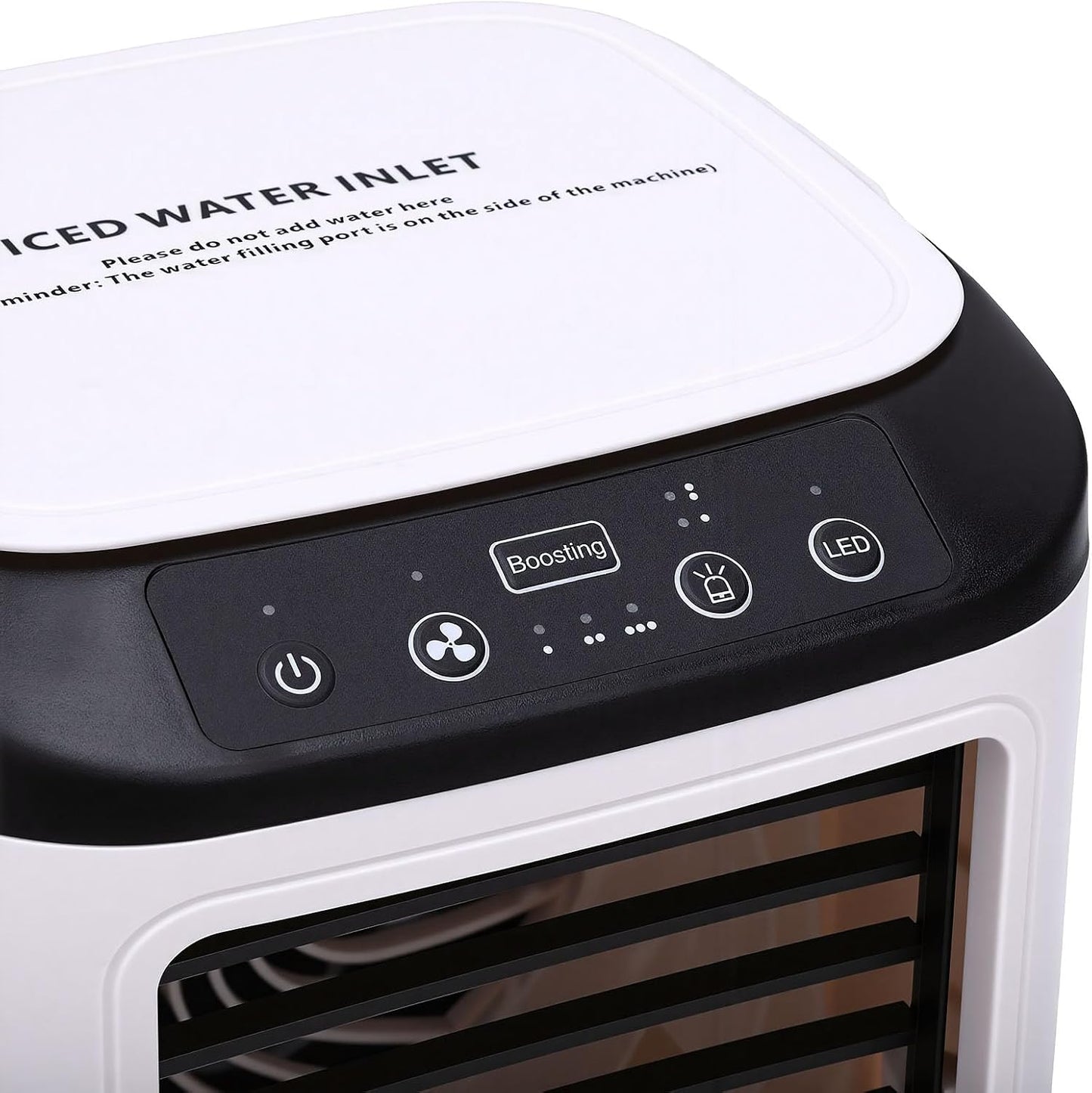  Asixxsix Climatiseur Portable, Mini Ventilateur De Refroidissement Par Brumisation Avec 3 Vitesses, 2 Modes De Brume, Réservoir étanche De 900 Ml, Glacière Amovible, Pour La Maison, Le