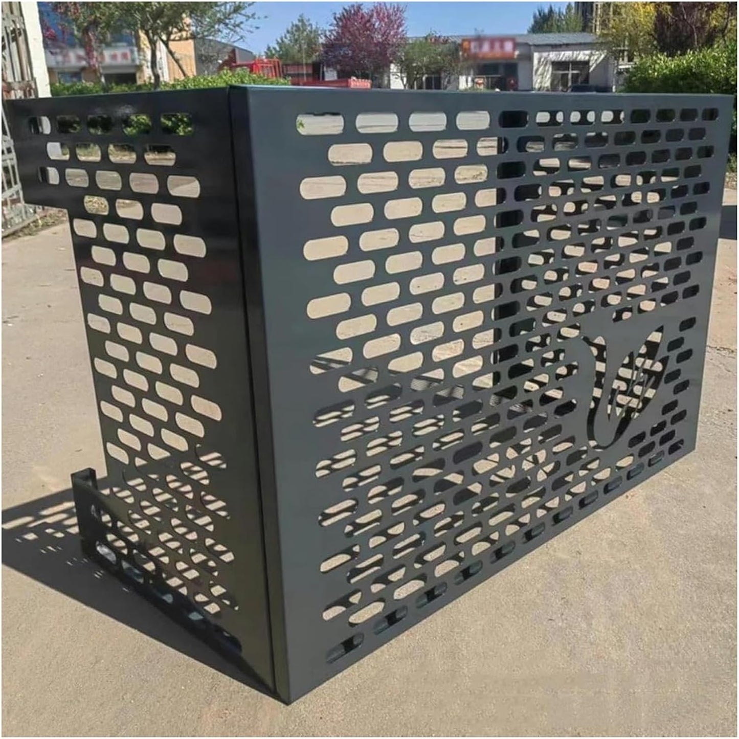 GENERIC Housse De Protection Pour Climatiseur Extérieur – Protection En Aluminium Résistant Aux Intempéries Pour Climatisation Extérieure – Clôture Universelle Pour Climatisation