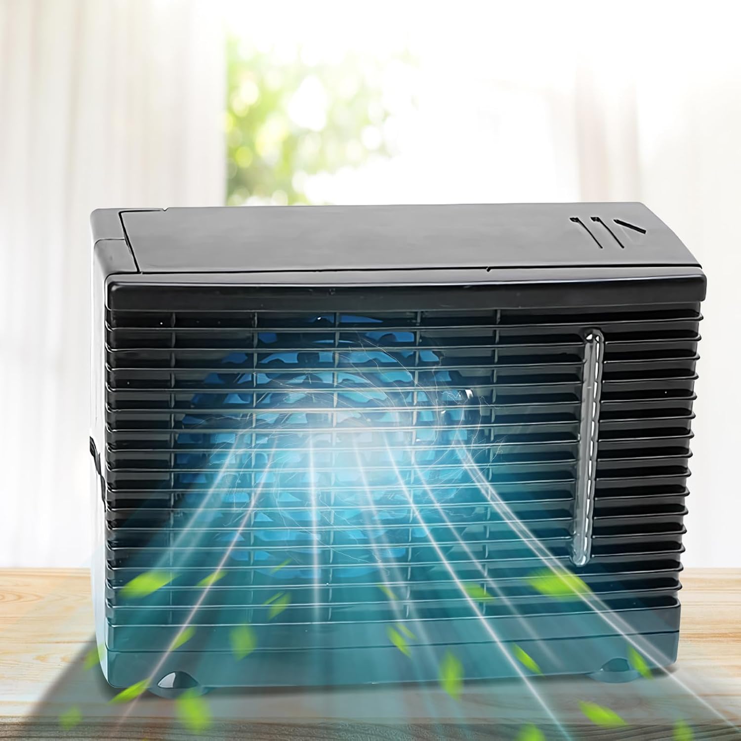 Genérico Ventilateur D'air De Voiture - Refroidisseur évaporatif En PP 12 V, Ventilateur D'air Pour Véhicule, Réservoir D'eau Portable, Machine Adhésive Pour Tableau De Bord | Sistem
