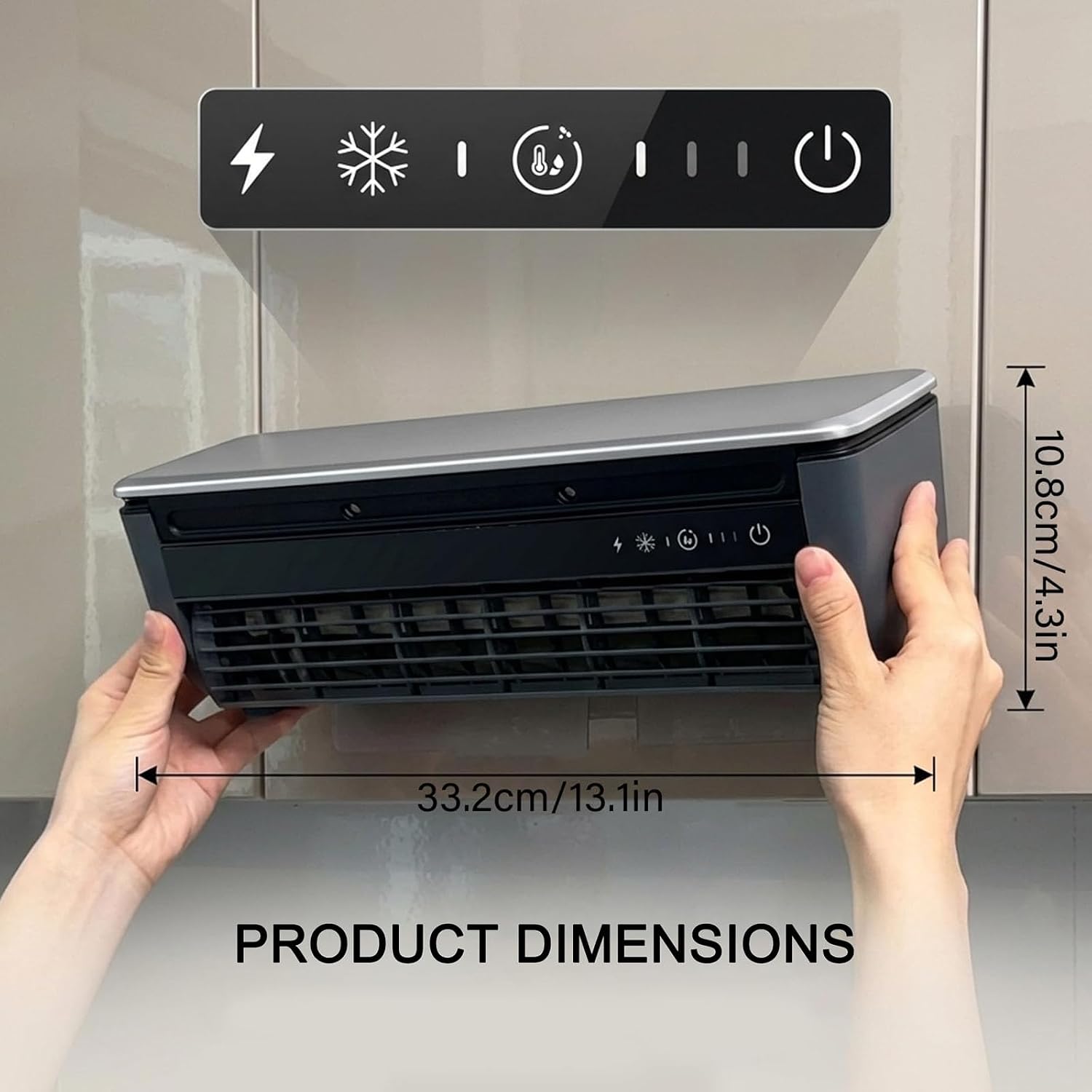  Refroidisseur D'air Mural Sans Fil De 6000mAh Avec Télécommande, Ventilateur Silencieux Pour Le Dortoir De Bureau De Chambre à Coucher, Unité De Climatisation Personnelle Portable, Réglages à 3 Vitess
