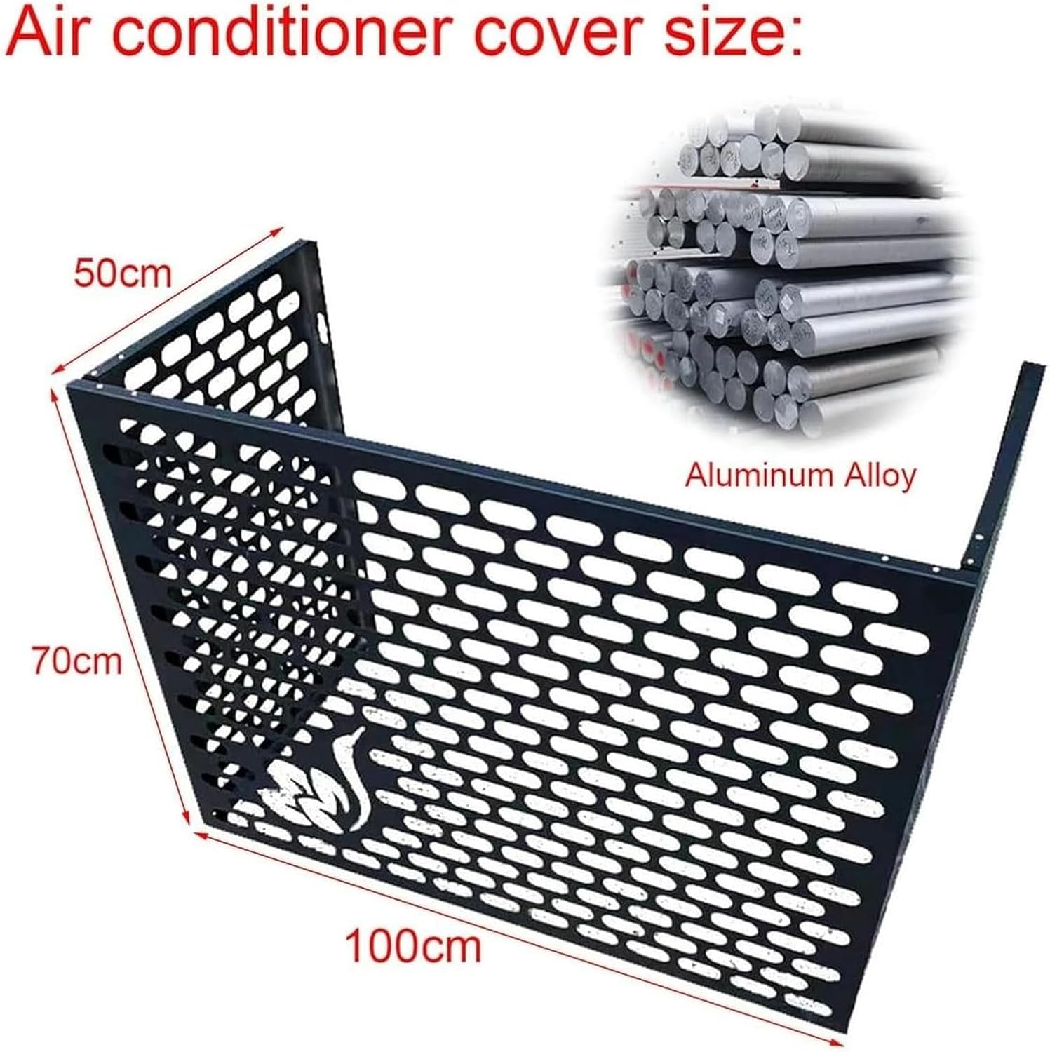 GENERIC Housse De Protection Pour Climatiseur Extérieur – Protection En Aluminium Résistant Aux Intempéries Pour Climatisation Extérieure – Clôture Universelle Pour Climatisation