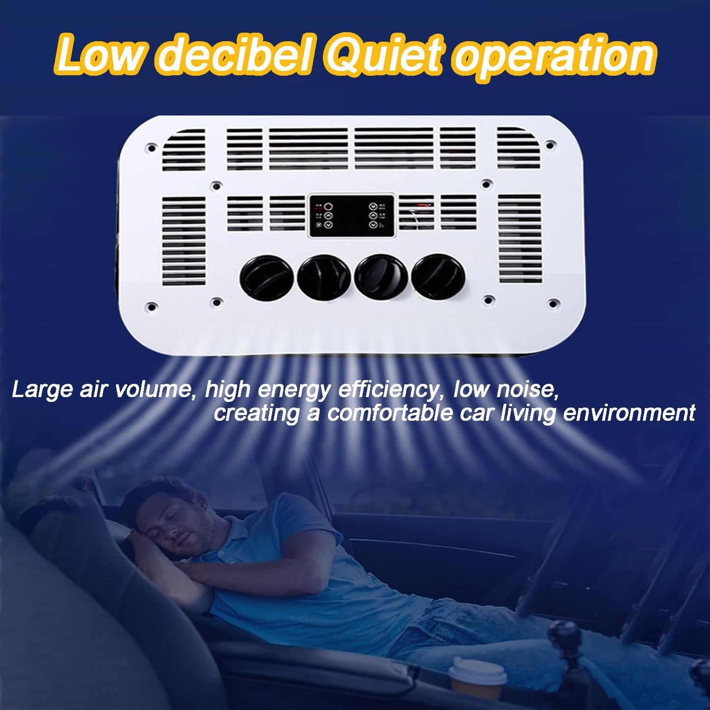 GENERIC Climatiseur De Stationnement Intelligent 12 V/24 V DC, Haute Capacité De Refroidissement, Télécommande, Faible Consommation, Pour Cabines De Camions Et Véhicules Agricoles