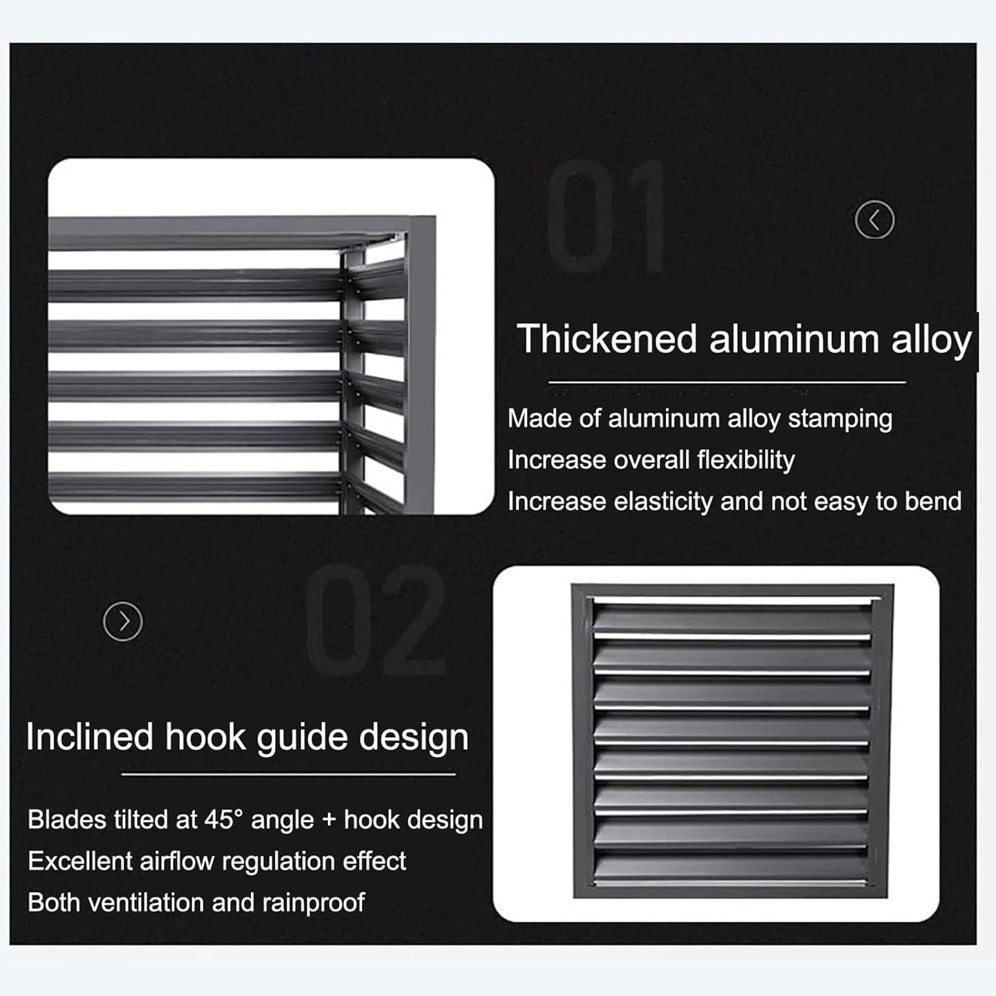 GENERIC Housse De Protection En Aluminium Pour Climatiseur Et Pompe à Chaleur - Condensateur Extérieur - Protection De Radiateur - Résistante Aux Intempéries - Pour Unités Extérieures (marron)