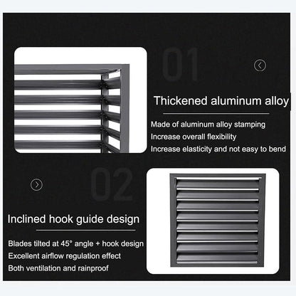 GENERIC Housse De Protection En Aluminium Durable Pour Climatiseur Et Pompe à Chaleur Pour Condensateurs Extérieurs, Radiateurs Et Unités Séparées, Solution D'étagère Résistante Aux Intempéries