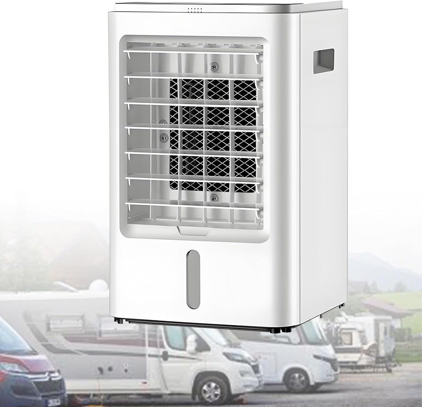  Climatiseur Portable 12v/24v, Refroidisseur D'air Par éVaporation à 3 Vitesses Pour Caravane, Camping-Car, Fourgon AméNagé Et Camion - Solution De Refroidissement 24V