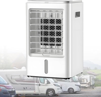  Climatiseur Portable 12v/24v, Refroidisseur D'air Par éVaporation à 3 Vitesses Pour Caravane, Camping-Car, Fourgon AméNagé Et Camion - Solution De Refroidissement 24V