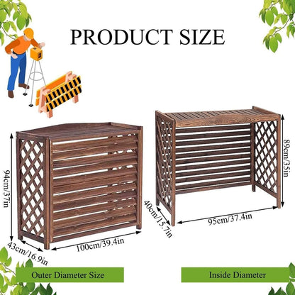  Housse De Protection Antivol Pour Climatiseur, Toutes Saisons, Protection De Confidentialité Pour Clôture Extérieure, Support Pour Plantes Pour Balcon De Jardin, étanche