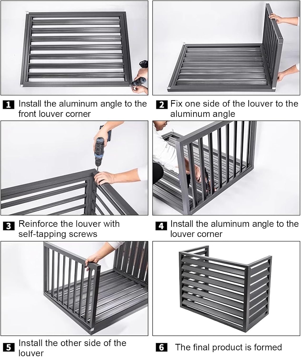 GENERIC Housse En Aluminium De Qualité Supérieure Pour Climatiseur – Protection Résistante Aux Intempéries Pour Pompes à Chaleur – Réduction Du Bruit Et élégante (blanc 100 X 50 X 70 Cm)