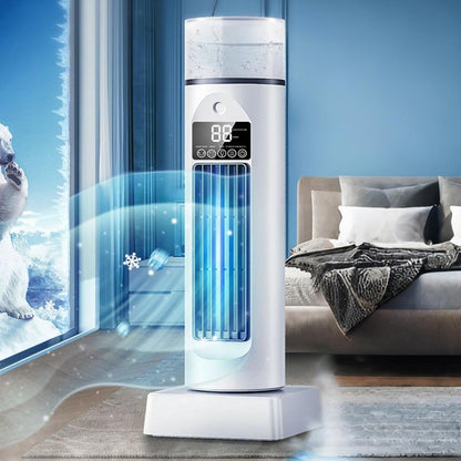  Ventilateur Climatisation Portable Alimenté Par Usb, Réservoir D’eau 230ml | 6 Vitesses Avec Humidification, Ventilateur Rafraichisseur D'air Eau Froide, Pour Bureau