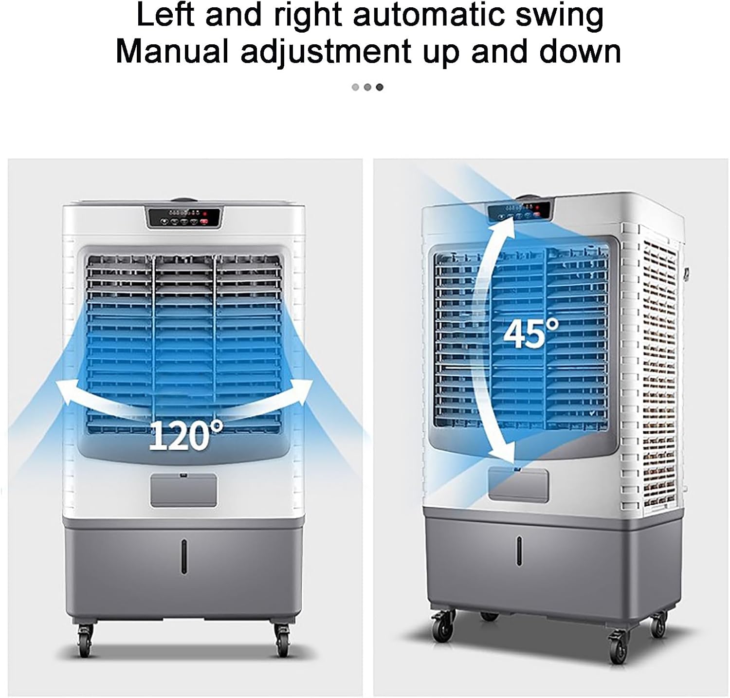 GENERIC Refroidisseur D'air à évaporation Commercial, Ventilateur AC Portable 3 En 1, Réservoir De 55 L, Refroidissement Efficace Pour Atelier, Garage, Terrasse