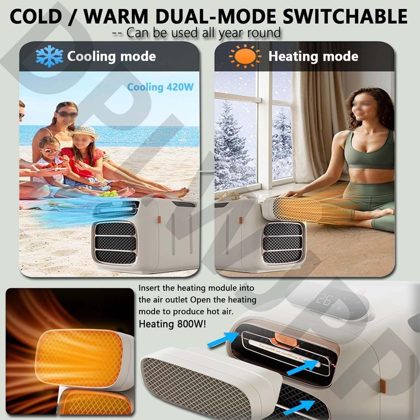  Climatiseur Portable Pour Caravane Et Voiture Refroidisseur Compact D'extérieur Climatiseurs De Voyage Portable Refroidisseur Sans Eau Pour Camping Les Camping Cars