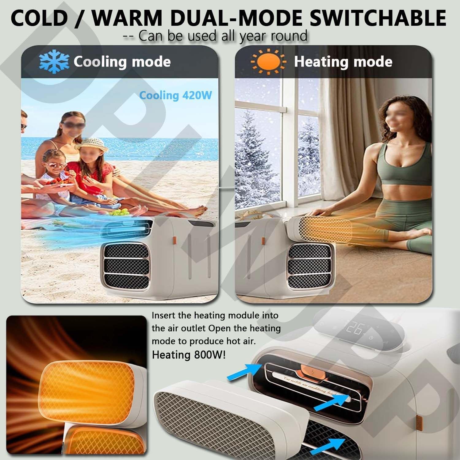  Climatiseur Portable Pour Caravane Et Voiture Refroidisseur Compact D'extérieur Climatiseurs De Voyage Portable Refroidisseur Sans Eau Pour Camping Les Camping Cars