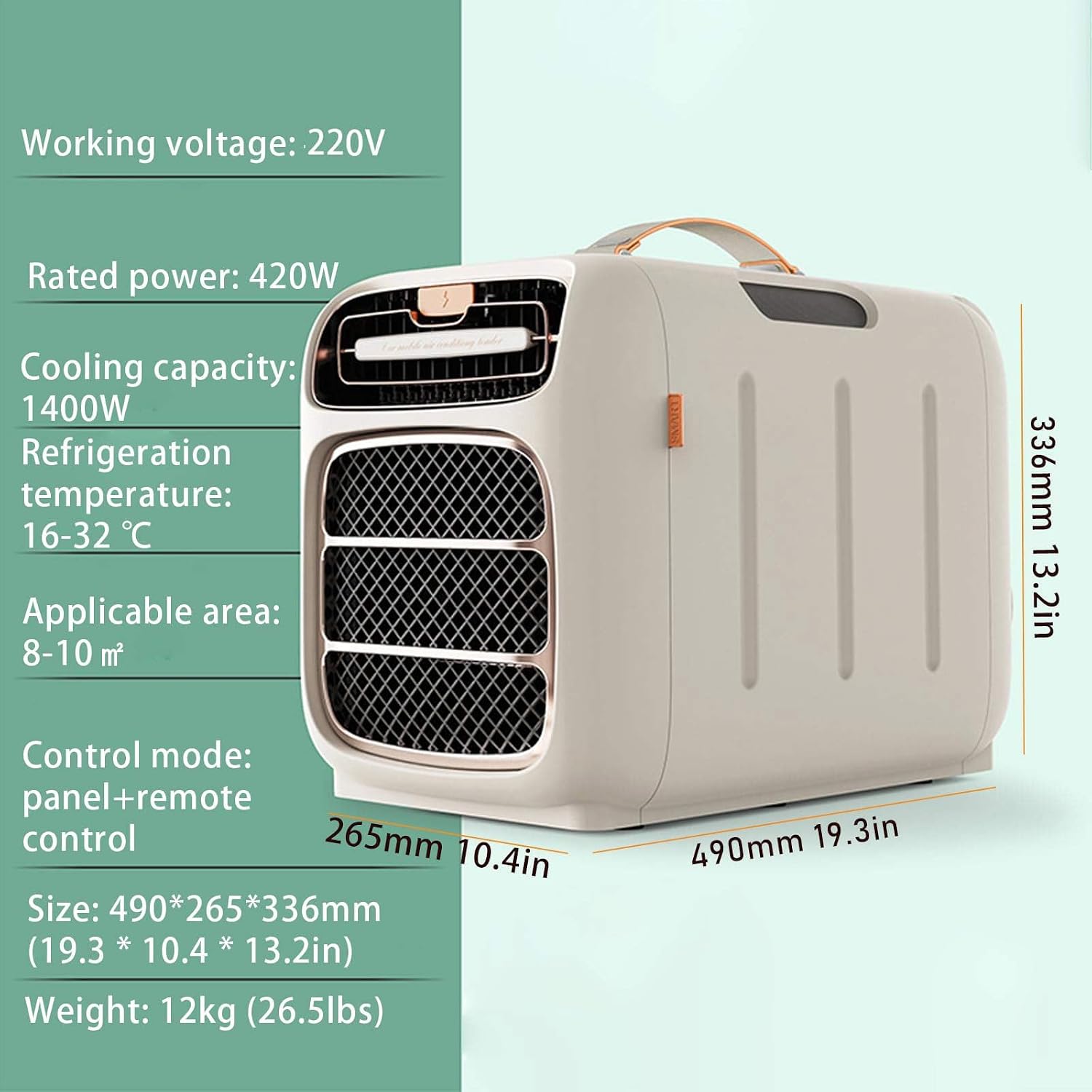 GENERIC Climatiseur D'extérieur Portable, Refroidissement Et Chauffage Pour Camping-car, Caravane, Camping-car, Tente Et Camion, Réfrigération, Déshumidification, Design Compact