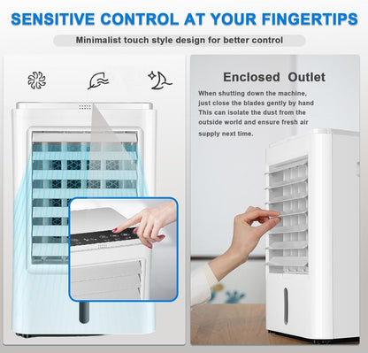  Climatiseur Portable Avec Télécommande, 4 En 1, 3 Modes De Refroidissement, Minuterie 1/2/4 H, Rideau Humide Épais, Épais Et Élargi, Pour La Maison, Le Bureau Ou La Chambre 12v