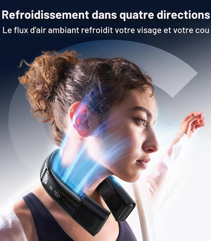  TORRAS COOLiFY 2S Ventilateurs De Cou Qui Soufflent De L'air Froid [version Limitée], Climatiseur De Cou Avec Batterie Longue, Ventilateur De Cou à Changement Orange-bleu, Ventilateur De Cou