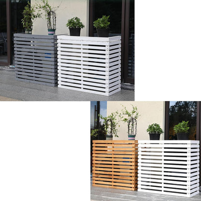  Housse Décorative Pour Climatiseur Pour Clôture Extérieure – Housse élégante En Bois Pour Unité De Climatisation Et Support De Plante Avec Protection Supérieure – Design Résistant Aux Intempéries