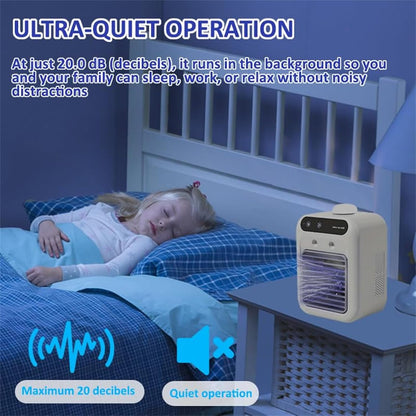 GENERIC Glacier Breeze Ac, Mini Refroidisseur D'air AC Portable Avec 2 Vitesses, Climatiseur Ultra Silencieux Avec Réservoir D'eau Intégré De 500 Ml Pour La Maison, Le Bureau